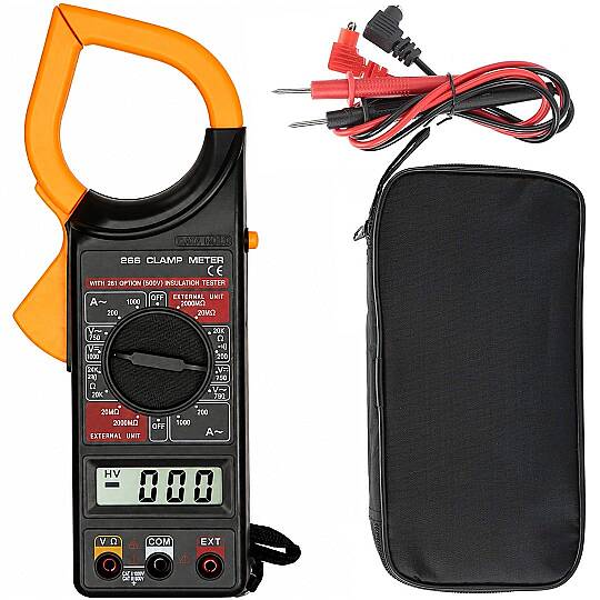 DT-266 Dijital Buzzerlı Pensampermetre Multimetre Ölçü Aleti - 2