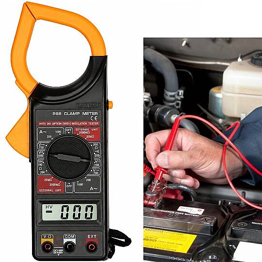 DT-266 Dijital Buzzerlı Pensampermetre Multimetre Ölçü Aleti - 4