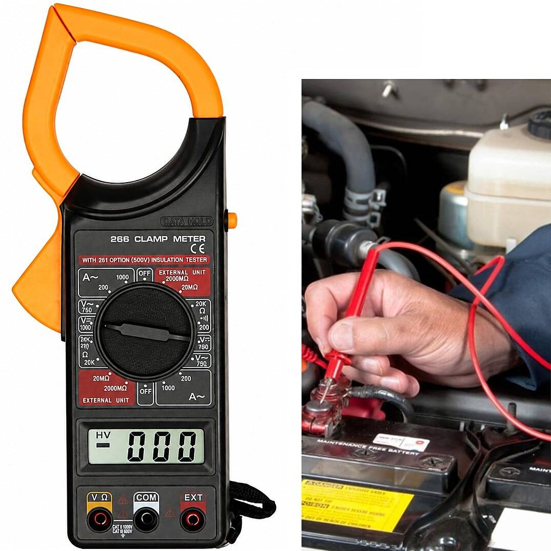 DT-266 Dijital Buzzerlı Pensampermetre Multimetre Ölçü Aleti - 4