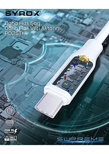 25W TYPE-C to TYPE-C PWD Şarj Kablosu - 3