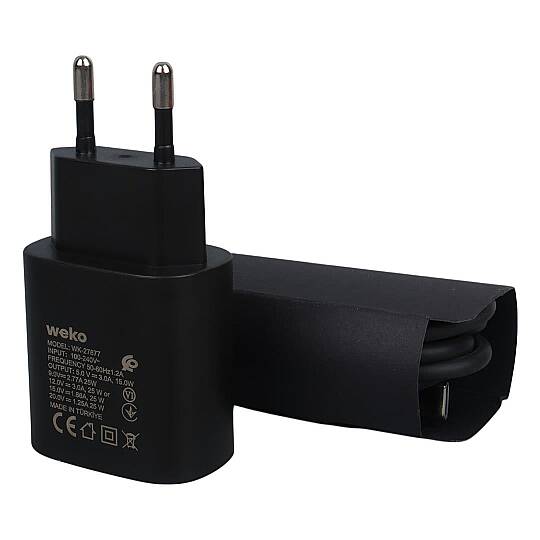 WK-27877 25 Watt Şarj Başlık Adaptörü + Type-C to Type-C kablo - 2